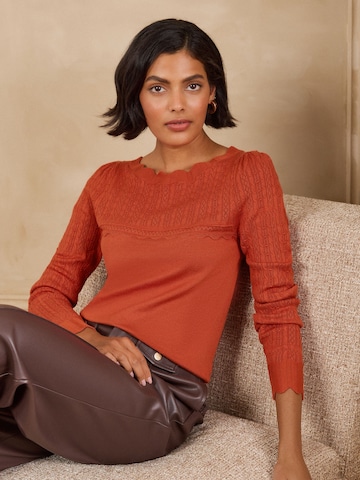 love & roses - Pullover em laranja