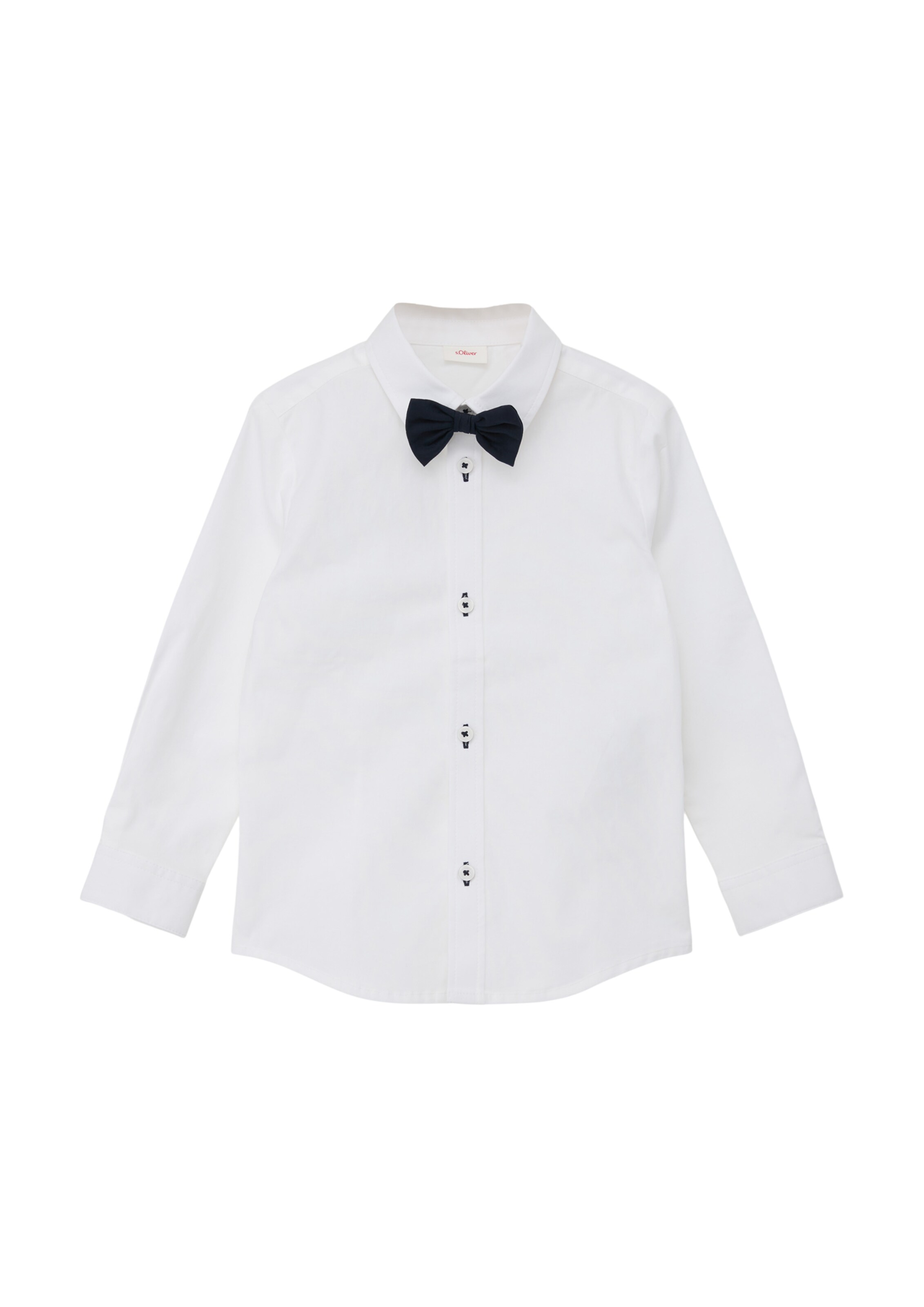 s.Oliver Slim Fit Hemd in Weiß: Vorderseite