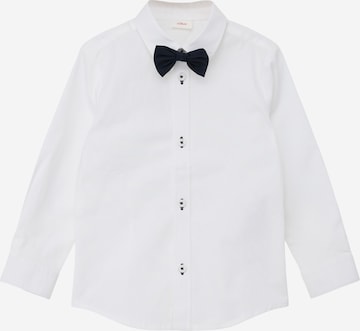 s.Oliver Slim fit Button Up Shirt in White: front