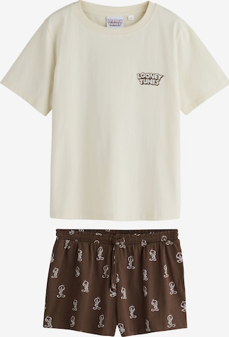 Next - Pijama de pantalón corto en beige: frente