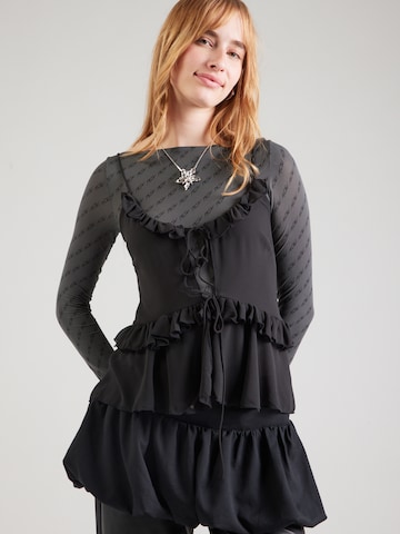 WEEKDAY Top 'Ena' in Black: front