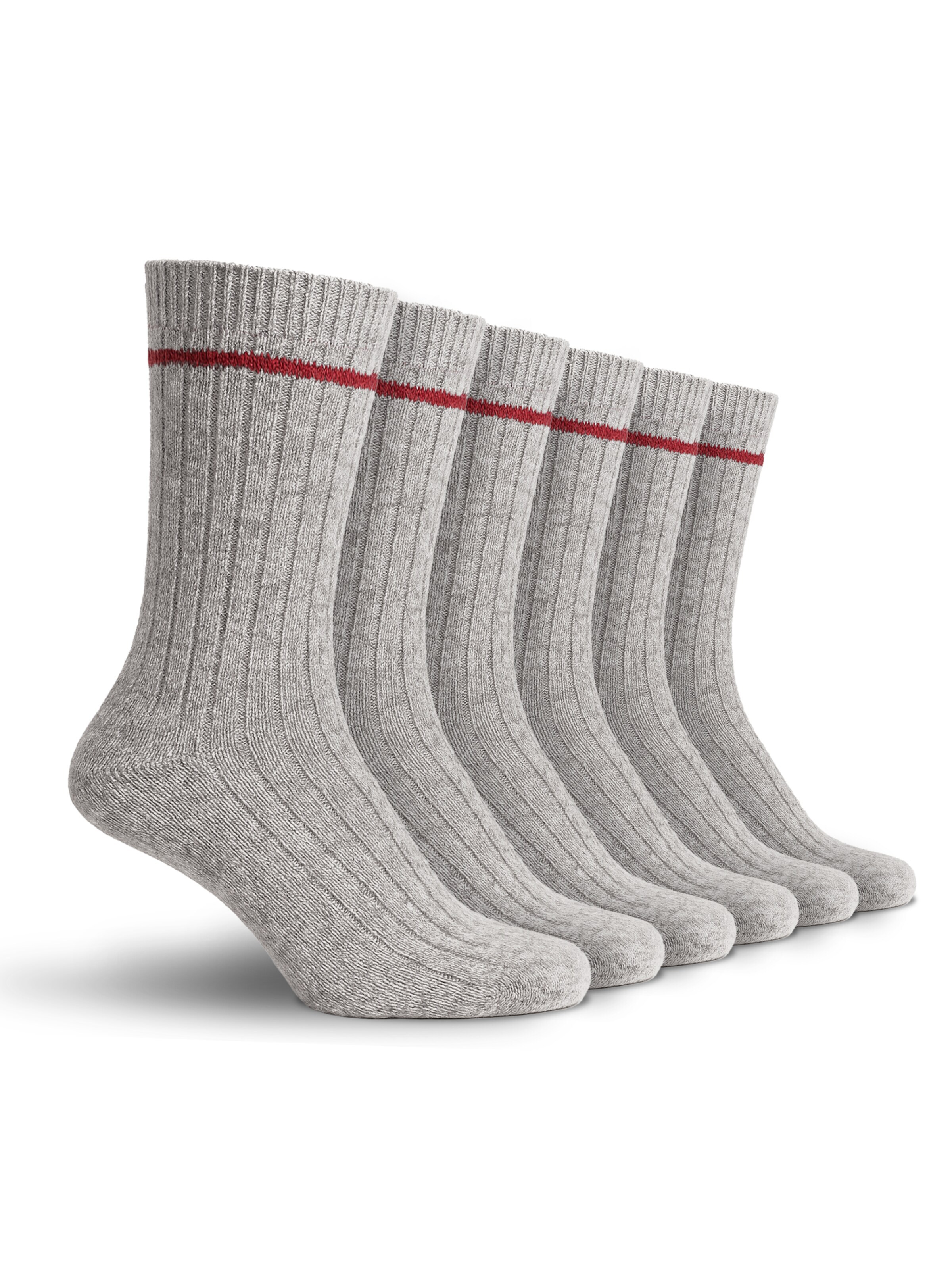 Chaussettes 'Norwegians Noorse Sokken - 6 Paar' Sukats en gris