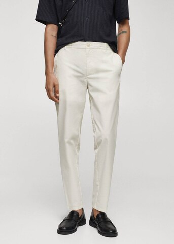MANGO MAN Slim fit Pants 'Canet' in White: front