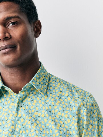 Next Slim fit Button Up Shirt in Blue