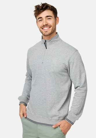 INDICODE JEANS Sweatshirt 'Nate' in Grey: front