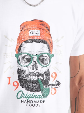 JACK & JONES Majica 'JORSHAPE' | bela barva