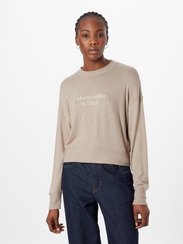 T-shirt Abercrombie & Fitch en beige : devant