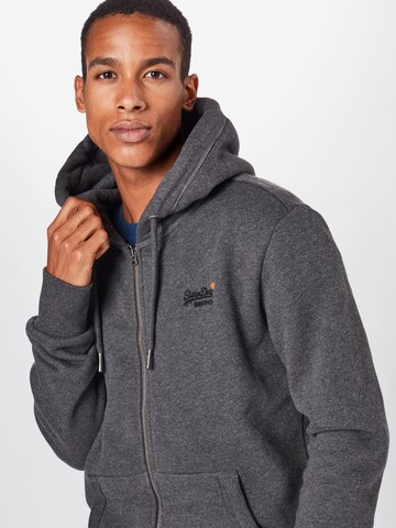 Superdry Sweatjacke in Grau