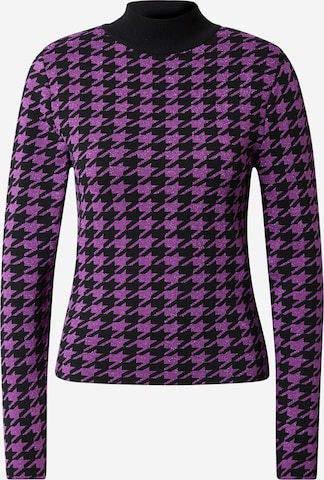 River Island Shirt 'HOUNDSTOOTH' in Purple: front