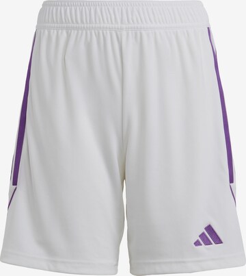 ADIDAS PERFORMANCE Regular Workout Pants 'Tiro 23 League' in White: front