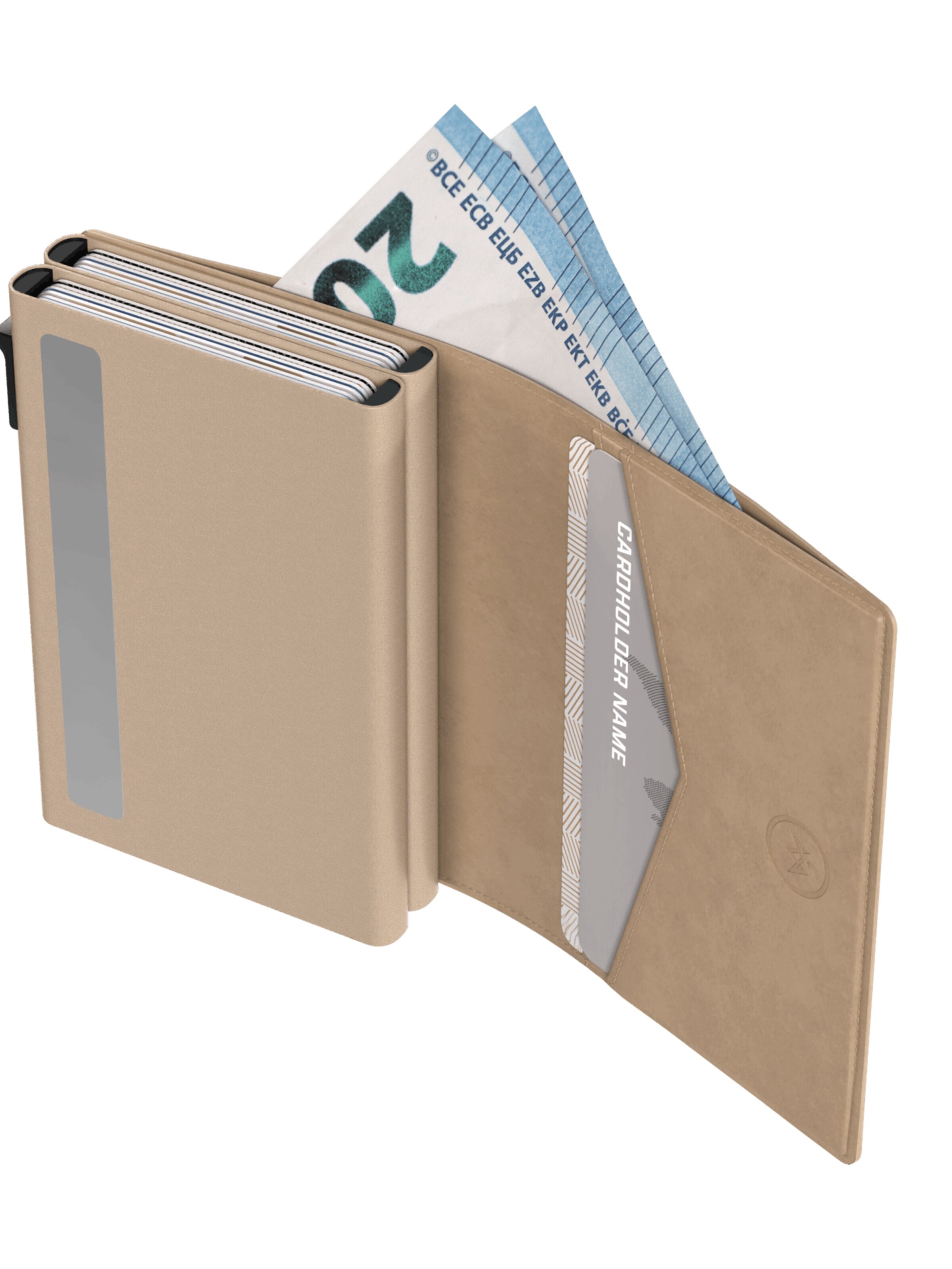 Prowallet Wallet 'Pasjeshouder Double' in Beige