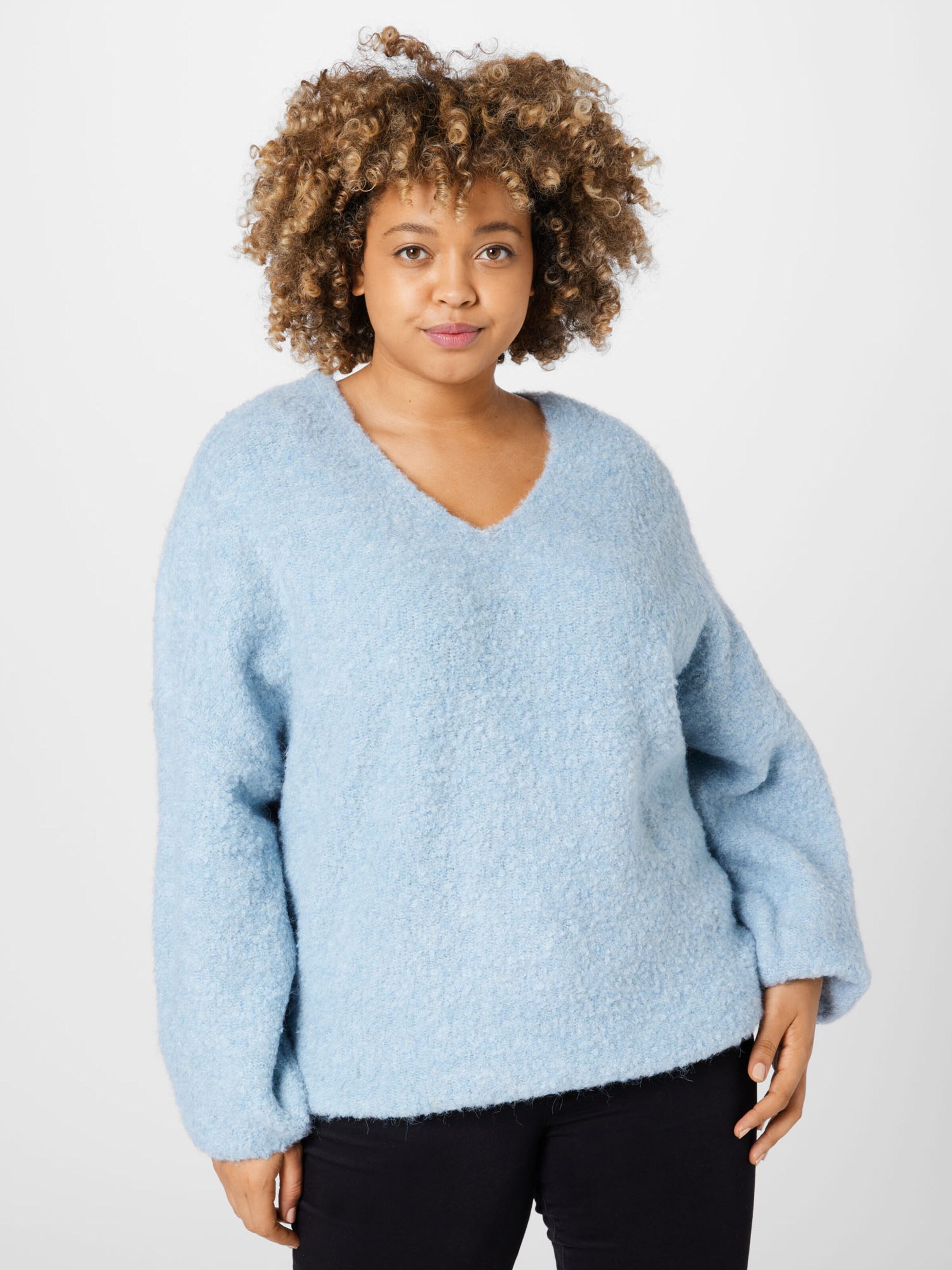 Frauen Pullover & Strick Vero Moda Curve Pullover 'Bonny' in Hellblau - AC38042