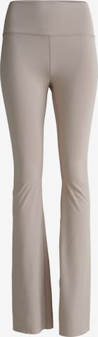 Aim'n Flared Workout Pants 'Sense' in Beige: front