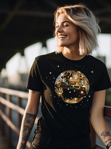 MAKAYA Shirt 'Discokugel' in Black