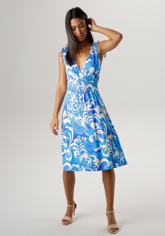 Aniston SELECTED Summer Dress in Blue: front