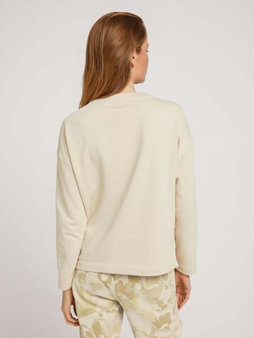 TOM TAILOR Sweatshirt in Beige