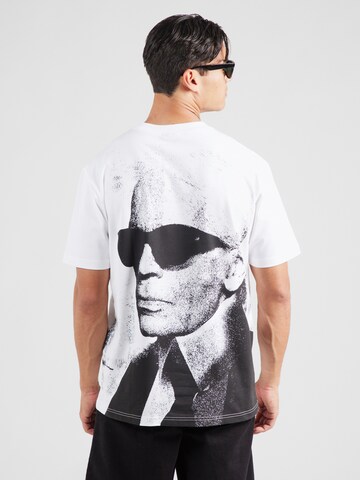 KARL LAGERFELD JEANS Тениска в бяло: отпред