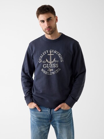 GUESS Sweatshirt in Blue: front