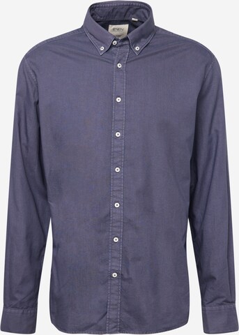 Chemise business ETERNA en bleu : devant