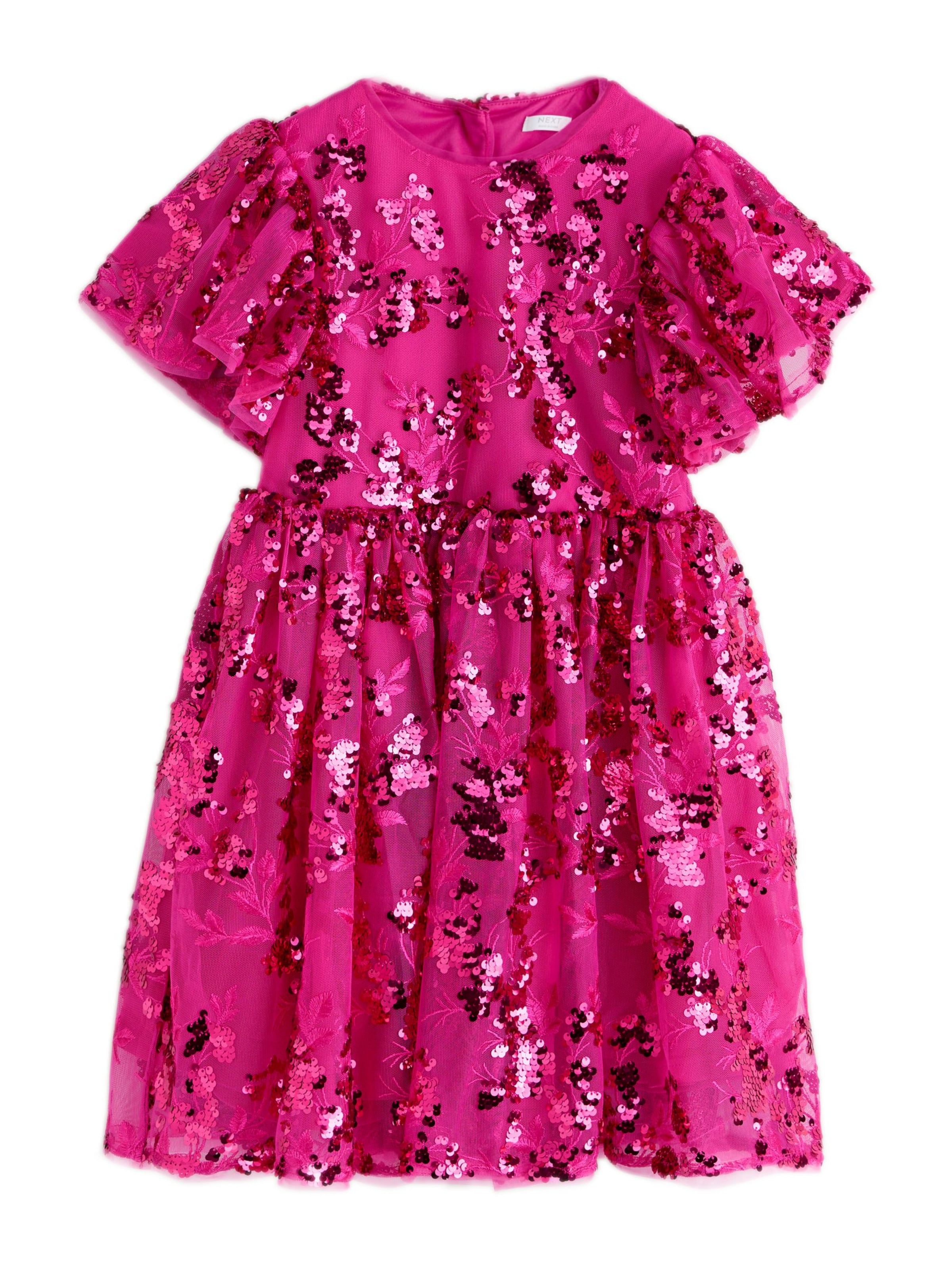 Next Платье в Ярко-розовый: спереди