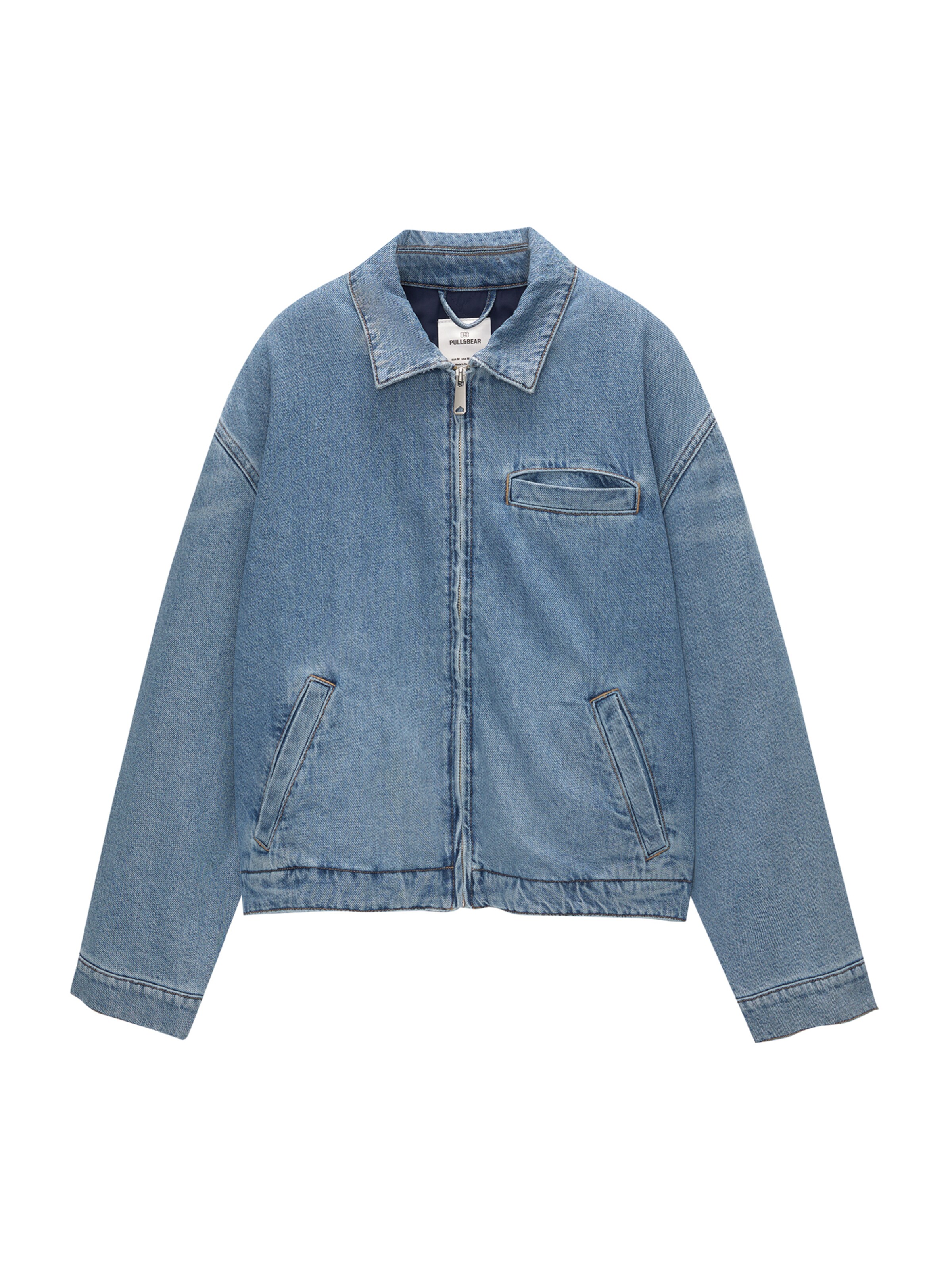 Pull&Bear Between-season jacket in Blue: front