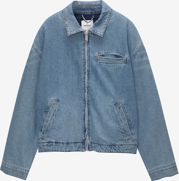 Geacă de primăvară-toamnă de la Pull&Bear pe albastru: față