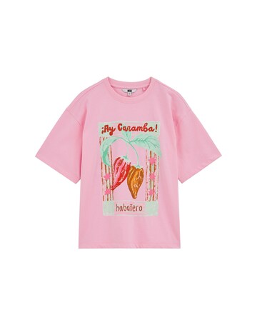 Maglietta di WE Fashion in rosa: frontale