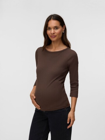 Vero Moda Maternity Shirt in Bruin: voorkant