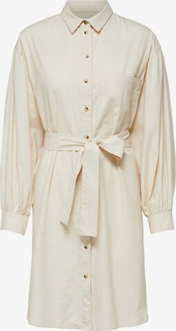 Robe-chemise 'Cecilie' SELECTED FEMME en beige : devant