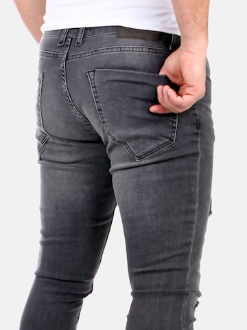 Reslad Slimfit Jeans 'Jeans Destroyed Stretch Denim' in Schwarz