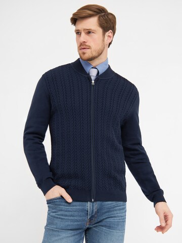 CLIPPER Knit Cardigan 'Tokyo' in Blue: front