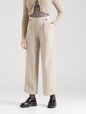 JDY Wide leg Pleat-front trousers 'Birdie Geggo' in Grey: front