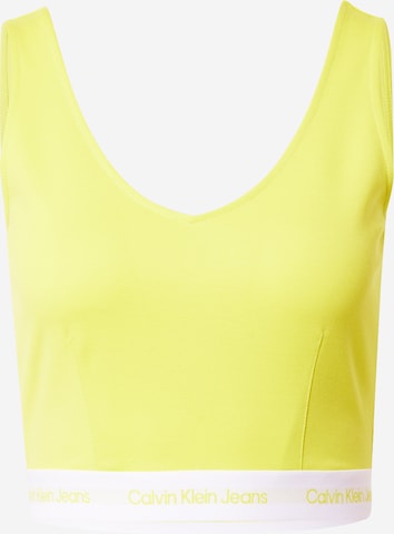 Calvin Klein Jeans - Top 'Milano' em amarelo: frente