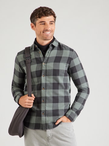 Only & Sons Slim fit Button Up Shirt 'ONSGudmund' in Green: front