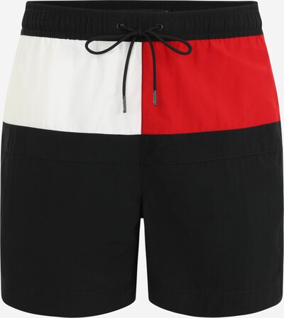 Tommy Hilfiger Underwear Badeshorts 'MEDIUM DRAWSTRING' in feuerrot / schwarz / weiß, Produktansicht