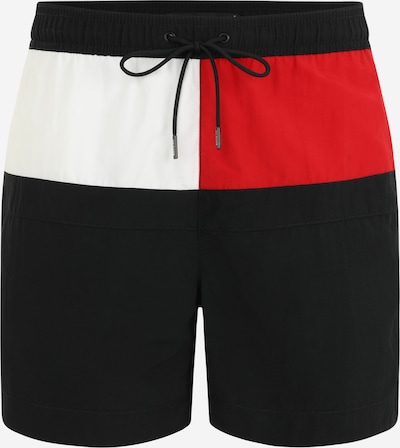 Tommy Hilfiger Underwear Zwemshorts 'MEDIUM DRAWSTRING' in de kleur Vuurrood / Zwart / Wit, Productweergave