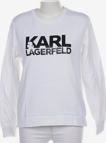 Karl Lagerfeld Sweatshirt & Zip-Up Hoodie in L in White: front