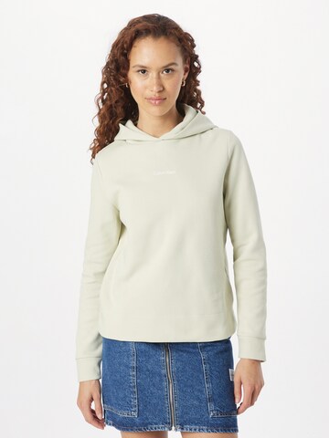 Sweat-shirt Calvin Klein en vert : devant