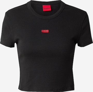 HUGO Shirt 'Deluisa' in Zwart: voorkant