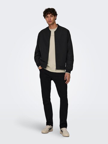 Veste mi-saison 'LEON' Only & Sons en noir