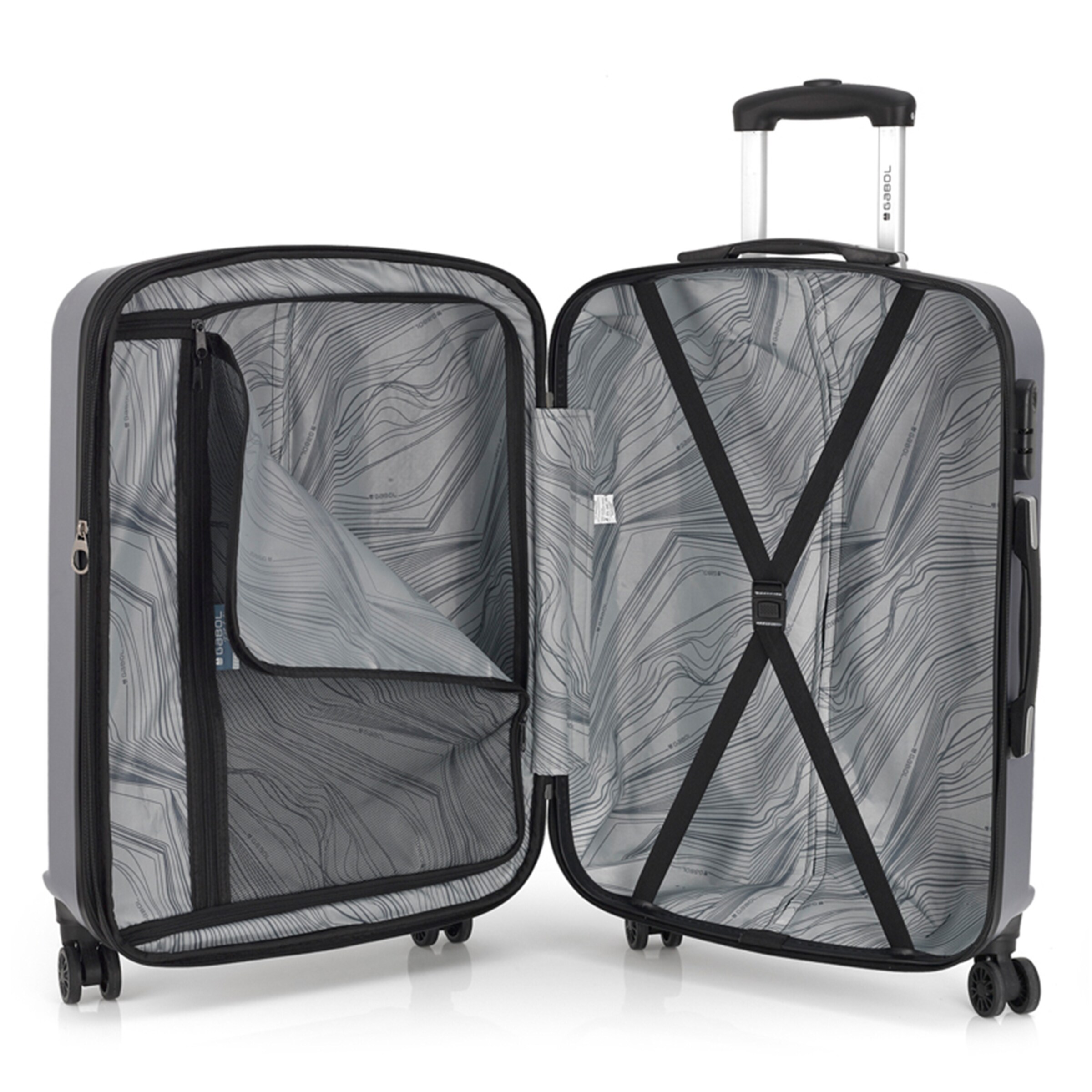 Ensemble de bagages 'Alabama' Gabol en argent