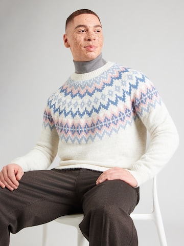 GAP Pullover 'FAIR ISLE YOKE' in Weiß: Vorderseite
