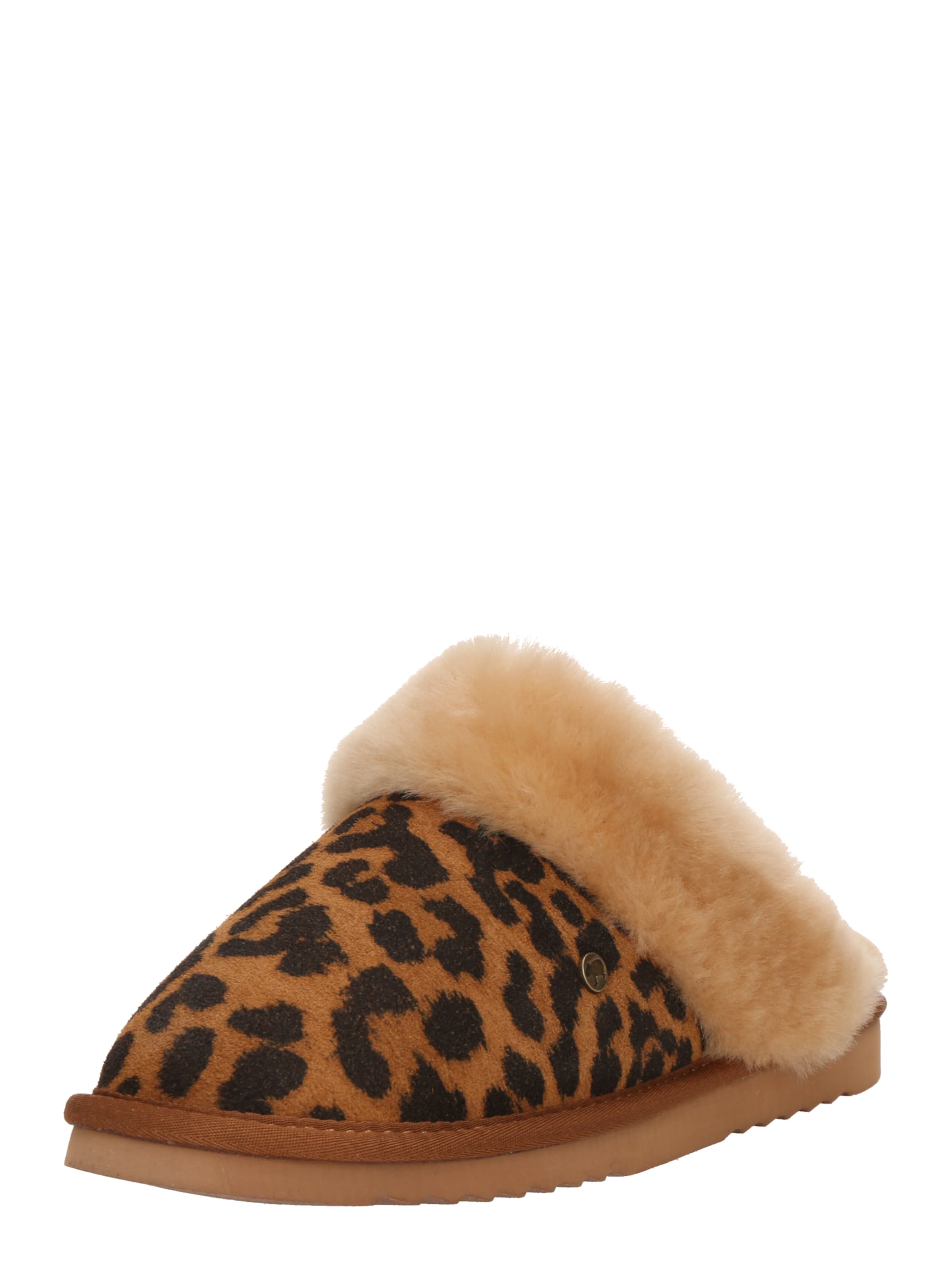 Pantoufle 'Collie' Warmbat en marron : devant