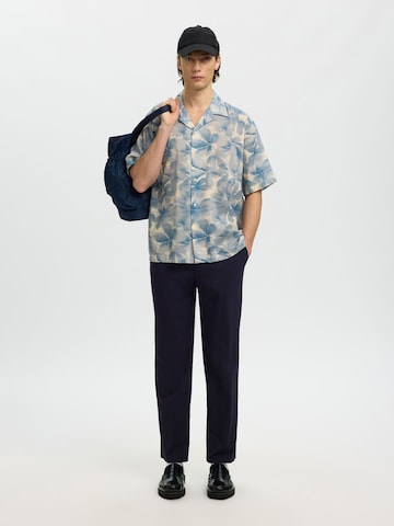 SELECTED Regular Trousers with creases in Blue