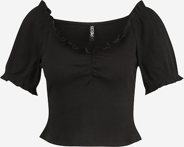 Pieces Petite Shirt 'TEGAN' in Black: front