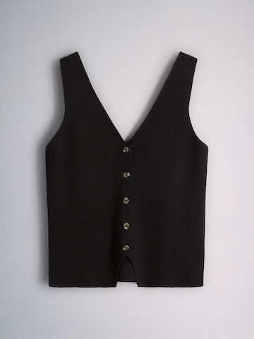 The Set Gebreide bodywarmer in Beige