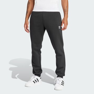 ADIDAS ORIGINALS Конический (Tapered) Штаны 'Trefoil Essentials' в Черный: спереди