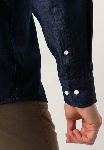 Black Label Shirt Regular fit Zakelijk overhemd 'DENIM' in Blauw