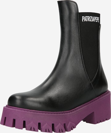 PATRIZIA PEPE - Botas Chelsea en negro: frente