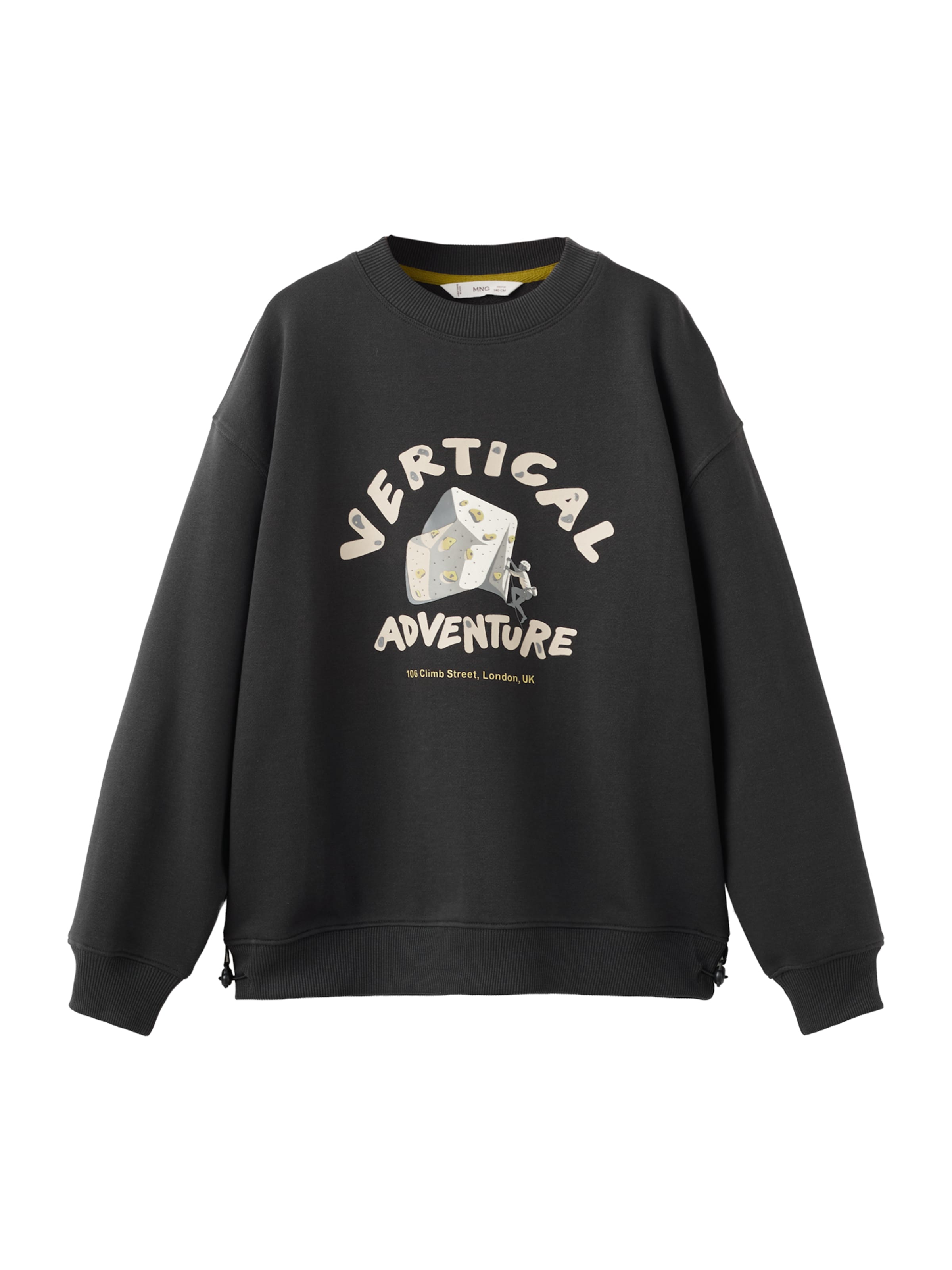 MANGO KIDS Bluza 'ECHEESE' w kolorze szary: przód